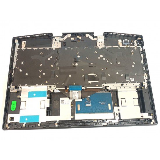 Carcasa superioara cu tastatura palmrest Laptop Gaming, HP, Omen 17-CB, 17T-CB, TPN-C144, L61636-001, L57377-001, AM2K0000300, AM2K0000500, cu iluminare rosie, varianta cu incarcator de 200W, layout US