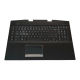 Carcasa superioara cu tastatura palmrest Laptop Gaming, HP, Omen 17-CB, 17T-CB, TPN-C144, L57378-001, L61637-001, AM2K0000300, AM2K0000500, iluminata, RGB, varianta cu incarcator de 200W, layout US