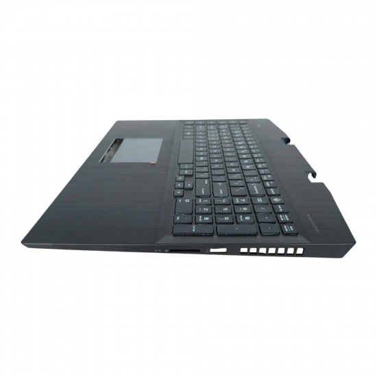 Carcasa superioara cu tastatura palmrest Laptop Gaming, HP, Omen 17-CB, 17T-CB, TPN-C144, L57378-001, L61637-001, AM2K0000300, AM2K0000500, iluminata, RGB, varianta cu incarcator de 200W, layout US