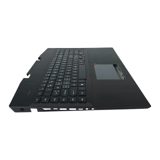 Carcasa superioara cu tastatura palmrest Laptop Gaming, HP, Omen 17-CB, 17T-CB, TPN-C144, L63808-001, L62863-001, AM2K0000320, AM2K0000500, iluminata, RGB, varianta cu incarcator de 230W, layout US