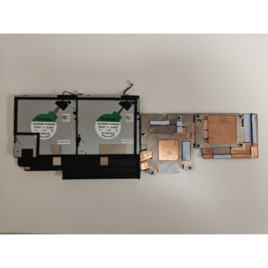 Set coolere Laptop, Dell, Precision 7670, P114F, P114F001, discret graphics, HFYY9, 0HFYY9, AT404003ZAL, EG75070S1-C730-S9A, DC28000Y3SL, 5V, 0.42A