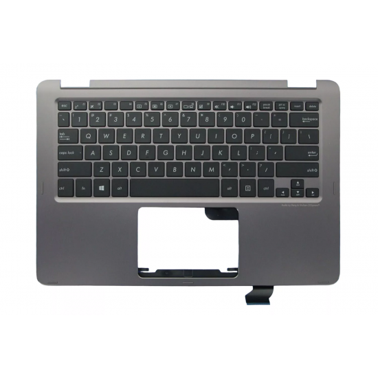 Carcasa superioara cu tastatura palmrest Laptop, Asus, ZenBook Flip UX360C, UX360CA, UX360CAK, 90NB0BA2-R31US0, 90NB0BA2-R31USI0, 13NB0BA1P03011-1, 13NB0BA2AP0201, 3BBKDTCJN30, UX360CA-1B, gri, layout US