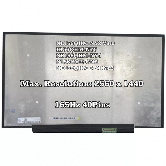 Display Laptop Gaming, Asus, 18010-15609000, 18010-15607400, 18010-15656300, Dalle128, 15.6 inch, rezolutie 2.5K, 2560x1440, QHD, IPS, 165Hz, 40 pini