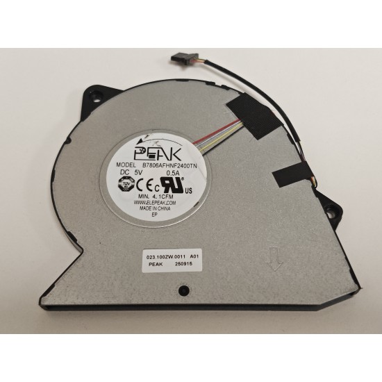 Cooler Laptop, Dell, Pro 16 PC16255, P134F, P134F003, RFF51, 0RFF51, DFS5K12114464P-FNRK, DC28000WFF0, UMA, 5V, 0.5A