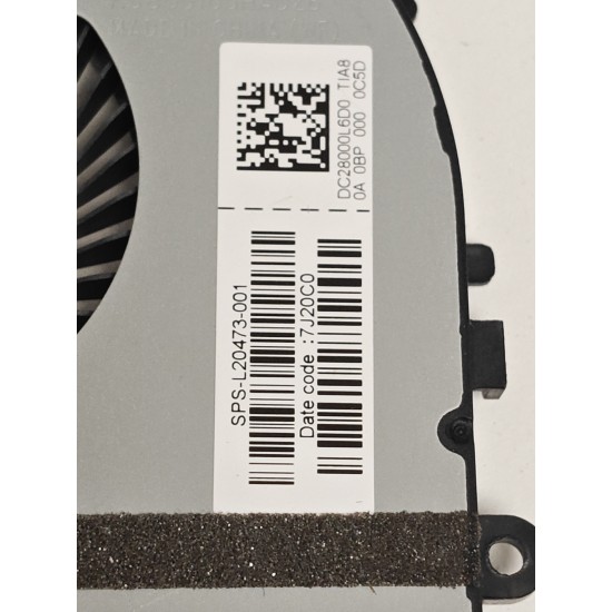 Cooler Laptop, HP, 15Q-DS, L20473-001, KSB05105HADZ6, DC28000L6D0, discret graphics, 5V, 0.35A