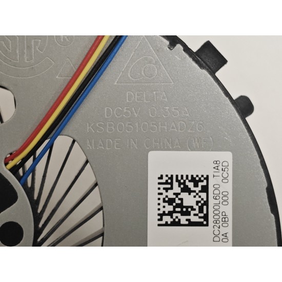 Cooler Laptop, HP, 15Q-DS, L20473-001, KSB05105HADZ6, DC28000L6D0, discret graphics, 5V, 0.35A