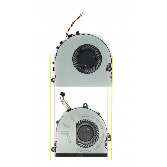 Cooler Laptop, HP, 15Q-DS, L20473-001, KSB05105HADZ6, DC28000L6D0, discret graphics, 5V, 0.35A