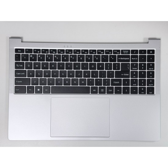 Carcasa superioara cu tastatura palmrest Laptop, Acer, Lite 16 AL16-54P, N25WB3, 6B.D75NI.001, 6BD75NI001, NC2101120X, argintie, layout US