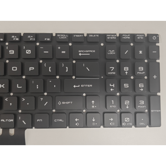 Tastatura Laptop Gaming, MSI, Raider GE77HX 12UGS, 12UHS, MS-17K5, iluminata, RGB Per Key, neagra, layout US