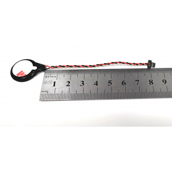 Baterie bios Laptop, CR2032, CR2032W, 1MT85, 9448A, 3V, 220mAh, CDA 53, 8.5cm, rosu si negru, conector plat, 2 pini