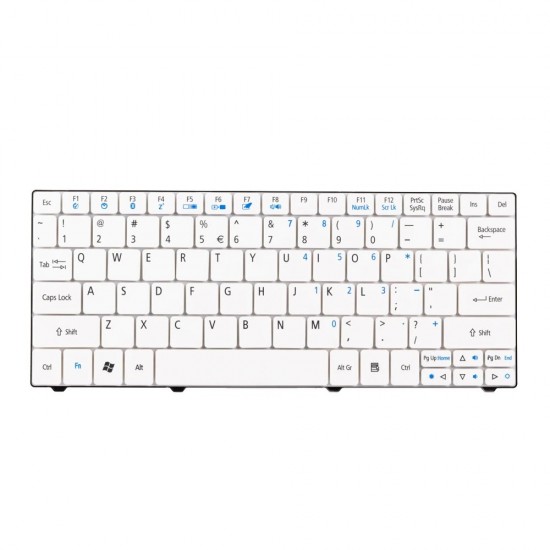Tastatura Laptop, Acer, Aspire One 751, 751H, 752, AO751H , alba, layout US