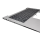 Carcasa superioara cu tastatura palmrest compatibila Laptop, HP, EliteBook 640 G12, 645 G12, N97245-001, N97245-271, N97245-B31, 4BX8VTATP30, FAX8V008010, iluminata, argintie, layout US