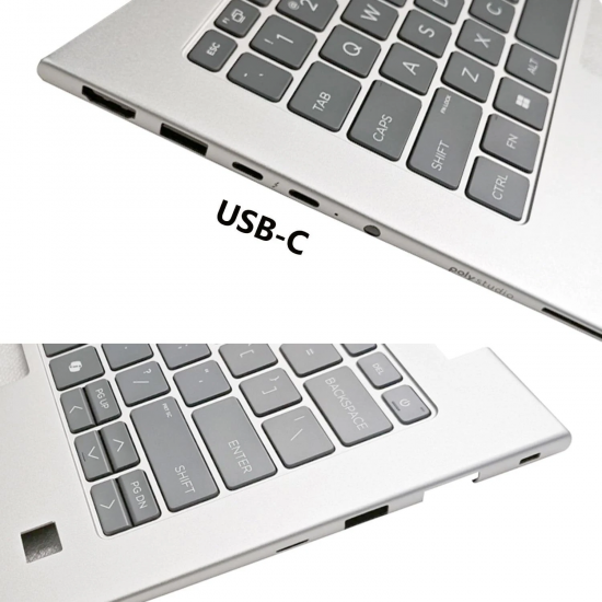 Carcasa superioara cu tastatura palmrest compatibila Laptop, HP, EliteBook 640 G12, 645 G12, N97245-001, N97245-271, N97245-B31, 4BX8VTATP30, FAX8V008010, iluminata, argintie, layout US