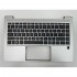 Carcasa superioara cu tastatura palmrest compatibila Laptop, HP, EliteBook 640 G10, 645 G10, N17710-001, N17710-271, N17710-B31, 4BX8QTA00Q0, iluminata, argintie, layout US