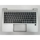 Carcasa superioara cu tastatura palmrest compatibila Laptop, HP, EliteBook 640 G10, 645 G10, N17710-001, N17710-271, N17710-B31, 4BX8QTA00Q0, iluminata, argintie, layout US