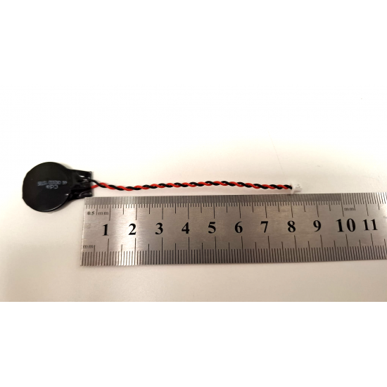 Baterie bios Laptop, CR2032, 1ST85, 3V, 220mAh, CDA 65, 8.5cm, rosu si negru, conector Molex 51021, 1,25 mm, 2 pini