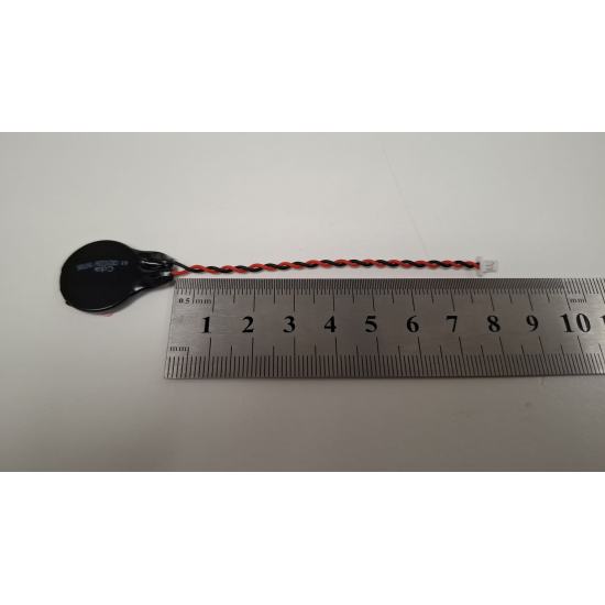 Baterie bios Laptop, CR2032W, 1HT85, 3V, 220mAh, CDA 61, 8.5cm, rosu si negru, conector JST-SH, 1.0 mm, 2 pini