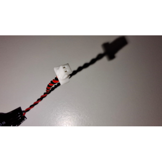 Baterie bios Laptop, CR1616, 1HT55, 3V, 220mAh, CDA 61, 5.5cm, rosu si negru, conector JST SHR-02V-S-B, 1,0 mm, 2 pini