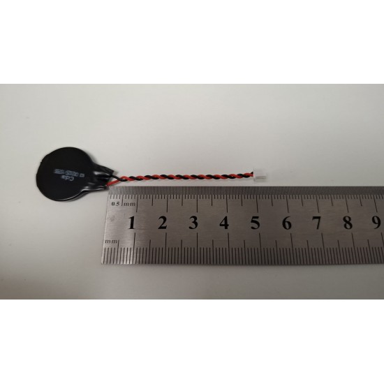 Baterie bios Laptop, CR2025, 1ST55, 3V, 220mAh, CDA 53, 5.5cm, rosu si negru, conector ACES 50285, 1.25 mm, 2 pini