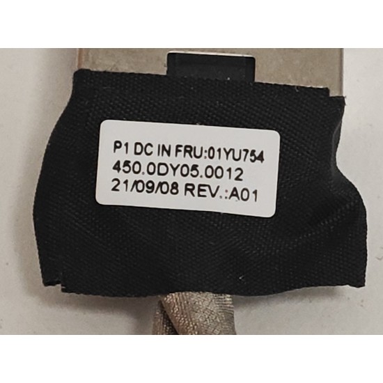 Mufa alimentare Laptop, Lenovo, ThinkPad P1 Gen 2 Type 20QT, 20QU, 01YU754, 450.0DY05.0012, P1 DC IN, 9 pini, 4.5cm
