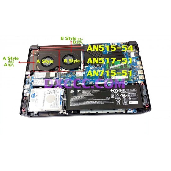 Cooler placa video Laptop, Acer, Aspire 7 A715-74G, DFS531005PL0T-FL78, 5V, 0.5A, GPU