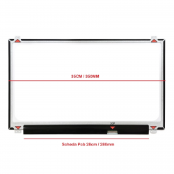Display compatibil Laptop, InnoLux, N156BGA-EA3 Rev.C1, N156BGA-EA3 Rev.C2, N156BGA-EA3, 15.6 inch, rezolutie HD, 1366x768, nano edge, 350mm latime, prinderi sus si jos, 60Hz, 30 pini