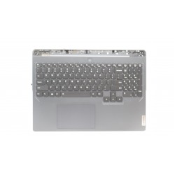 Carcasa superioara cu tastatura palmrest Laptop Gaming, Lenovo, Legion Pro 5 16ARX8 Type 82WM, 5CB1L30890, 5CB1L30894, AP2V4000100, iluminata, 4 pini, Onyx Grey, layout US