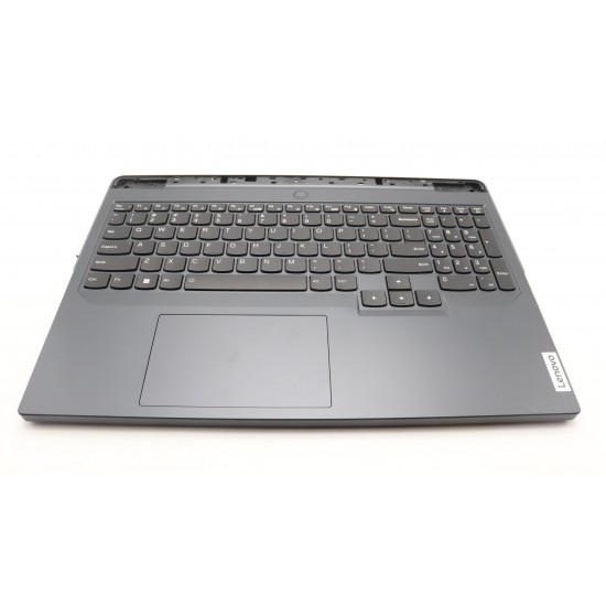 Carcasa superioara cu tastatura palmrest Laptop Gaming, Lenovo, Legion Pro 5 16IRX8 Type 82WK, 5CB1L30890, 5CB1L30894, AP2V4000100, iluminata, 4 pini, Onyx Grey, layout US