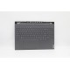 Carcasa superioara cu tastatura palmrest Laptop Gaming, Lenovo, Legion 7-16ACHg6 Type 82N6, 5CB1D05140, 5CB1D05147, AM1ZU000110, iluminata, RGB, 20 pini, gri, layout US