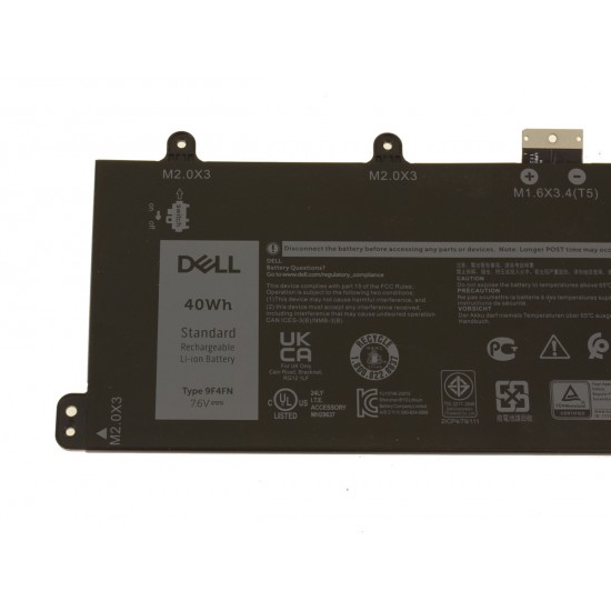 Baterie Laptop, Dell, 9F4FN, 09F4FN, 2VKW9, 02VKW9, X28GR, 0X28GR, 8PK6G, 08PK6G, 7.6V, 5000mAh, 40Wh