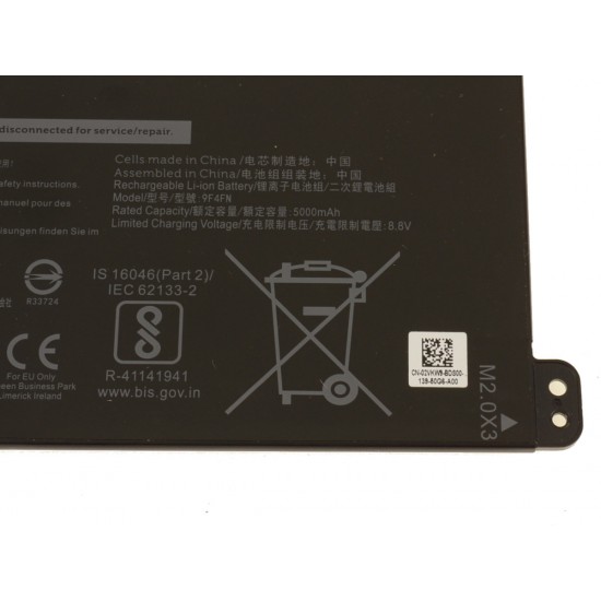 Baterie Laptop, Dell, 9F4FN, 09F4FN, 2VKW9, 02VKW9, X28GR, 0X28GR, 8PK6G, 08PK6G, 7.6V, 5000mAh, 40Wh