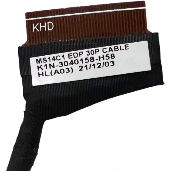 Cablu video Laptop, MSI, Modern 14 B4M, B4MW, MS-14DK, K1N-3040158-H39, K1N-3040158-H58, MS14C1, EDP Cable, 30 pini