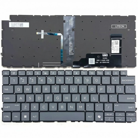 Tastatura Laptop, HP, EliteBook 6 G1ah 14 inch, iluminata, gri, layout US