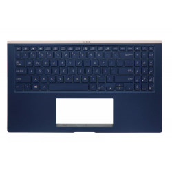 Carcasa superioara cu tastatura palmrest Laptop, Asus, ZenBook 15 UX533FAC, 90NB0NK1-R30UI0, 90NB0NK1-R30US0, 13NB0NM1P01011-1, 13NB0NM1AM0201, 13N1-9DA0601, UX534FT-2B, iluminata, albastra, layout US