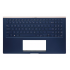 Carcasa superioara cu tastatura palmrest Laptop, Asus, ZenBook 15 UX533FAC, 90NB0NK1-R30UI0, 90NB0NK1-R30US0, 13NB0NM1P01011-1, 13NB0NM1AM0201, 13N1-9DA0601, UX534FT-2B, iluminata, albastra, layout US