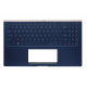 Carcasa superioara cu tastatura palmrest Laptop, Asus, ZenBook 15 UX533FAC, 90NB0NK1-R30UI0, 90NB0NK1-R30US0, 13NB0NM1P01011-1, 13NB0NM1AM0201, 13N1-9DA0601, UX534FT-2B, iluminata, albastra, layout US