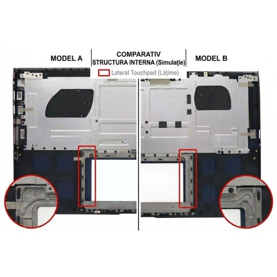 Carcasa superioara cu tastatura palmrest Laptop, Asus, ZenBook 15 UX533FAC, 90NB0NK1-R30UI0, 90NB0NK1-R30US0, 13NB0NM1P01011-1, 13NB0NM1AM0201, 13N1-9DA0601, UX534FT-2B, iluminata, albastra, layout US