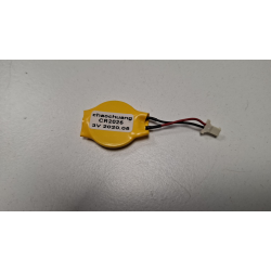 Baterie bios Laptop, CR2025, 3V, 220mAh, 2.5CM, Rosu/Negru, conector ACES 50285, 2 pini