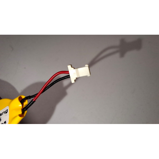 Baterie bios Laptop, CR2025, 3V, 220mAh, 2.5CM, Rosu/Negru, conector ACES 50285, 2 pini