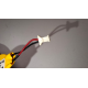 Baterie bios Laptop, CR2025, 3V, 220mAh, 2.5CM, Rosu/Negru, conector ACES 50285, 2 pini