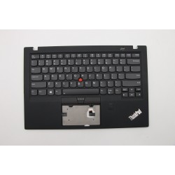 Carcasa superioara cu tastatura palmrest Laptop, Lenovo, ThinkPad X1 Carbon 01LX510, 01LX550, AM12S000500, iluminata, neagra, layout US
