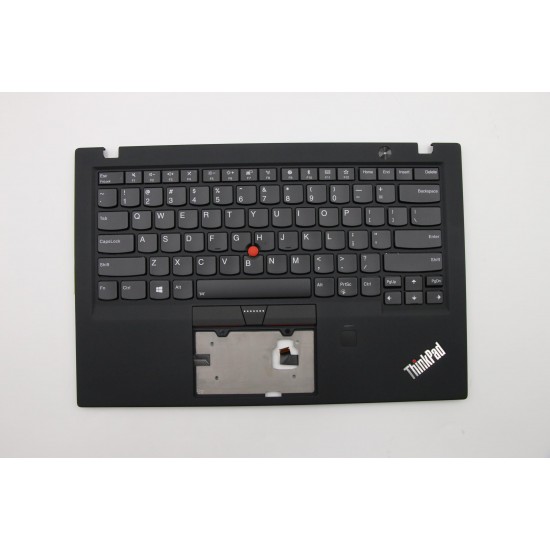 Carcasa superioara cu tastatura palmrest Laptop, Lenovo, ThinkPad X1 Carbon 01LX510, 01LX550, AM12S000500, iluminata, neagra, layout US
