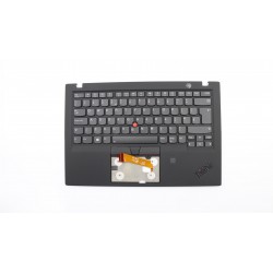 Carcasa superioara cu tastatura palmrest Laptop, Lenovo, ThinkPad X1 Carbon 6th Gen 6, Type 20KH, 20KG, 01YR564, 01YR600, AM16R000800, iluminata, neagra, layout UK