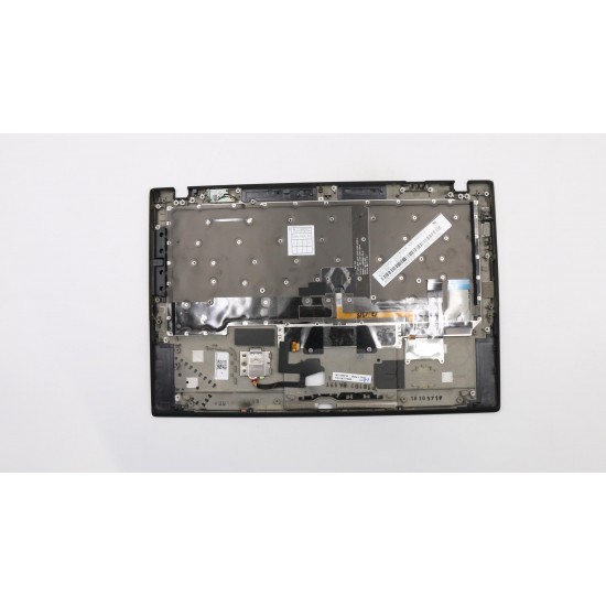 Carcasa superioara cu tastatura palmrest Laptop, Lenovo, ThinkPad X1 Carbon 6th Gen 6, Type 20KH, 20KG, 01YR564, 01YR600, AM16R000800, iluminata, neagra, layout UK