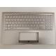 Carcasa superioara cu tastatura palmrest Laptop, Asus, ZenBook 15 UX534F, UX534FA, UX534FAC, UX534FT, UX534FTC, 90NB0NM5-R30380, 13NB0NM1P01011-1, 13N1-9DA0Q01, 13NB0NM5AM0301, UX534FAC-2S, 13NB0NMXM06X1X, iluminata, argintie, layout Ceh si Slovac