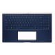 Carcasa superioara cu tastatura palmrest Laptop, Asus, ZenBook 15 UX533FAC, 90NB0NM5-R30590, 90NB0NM5-R30610, 13NB0NM1P01011-1, 13N1-9DA0Q21, 13NB0NM5AM0311, 13NB0NMXM06X1X, UX534FAC-2S, iluminata, argintie, layout US