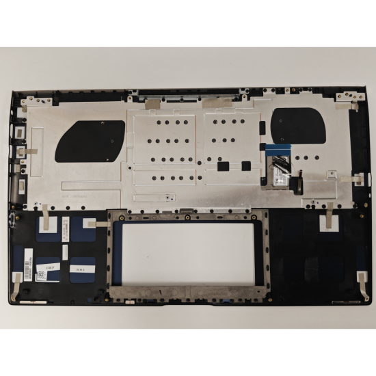 Carcasa superioara cu tastatura palmrest Laptop, Asus, ZenBook 15 UX533FAC, 90NB0NM5-R30590, 90NB0NM5-R30610, 13NB0NM1P01011-1, 13N1-9DA0Q21, 13NB0NM5AM0311, 13NB0NMXM06X1X, UX534FAC-2S, iluminata, argintie, layout US