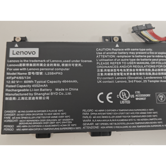 Baterie Laptop Gaming, LOQ 15IPH11 Type 83SL, 5B11S76524, 4IFpP4/65/134, L25B4PK0, 12.92V, 4552mAh, 60Wh