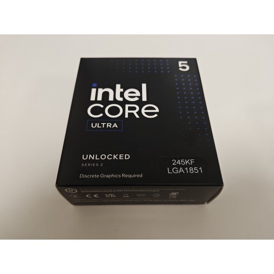 Procesor Intel Arrow Lake Core Ultra 5 245KF, 4.20Ghz pana la 5.2Ghz, 26MB Cache Smart, LGA1851, SRQCY, BX80768245KF, Box