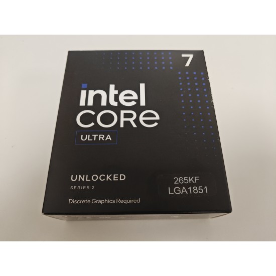 Procesor Intel Arrow Lake Core Ultra 7 265KF, 3.90Ghz pana la 5.5Ghz, 30MB Cache Smart, LGA1851, BX80768265KF, Box